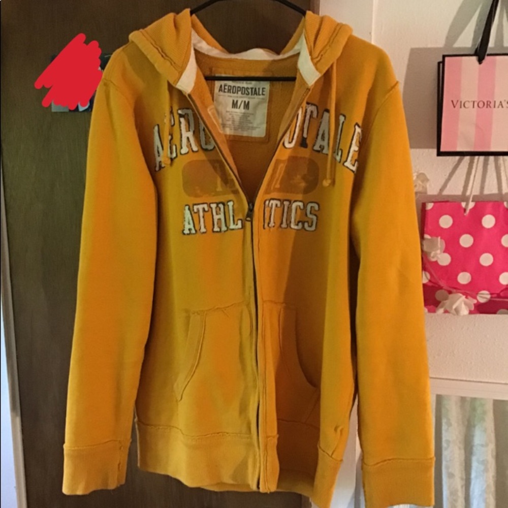 Yellow Aēropostale Zip Up Jacket